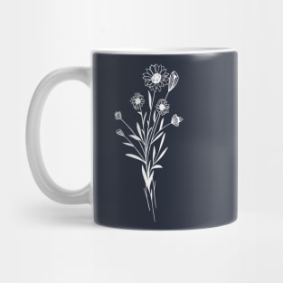 White flower Mug